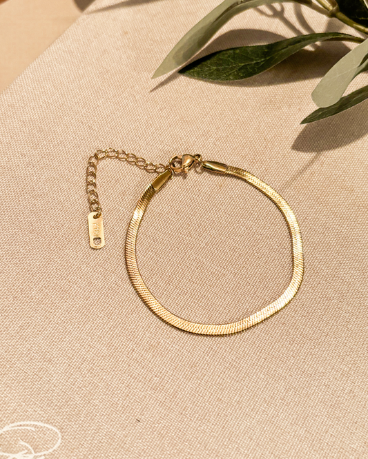 Lis Thin Snake Gold Bracelet