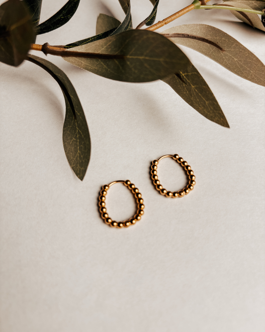 Lula Hoops Dots Gold Earrings