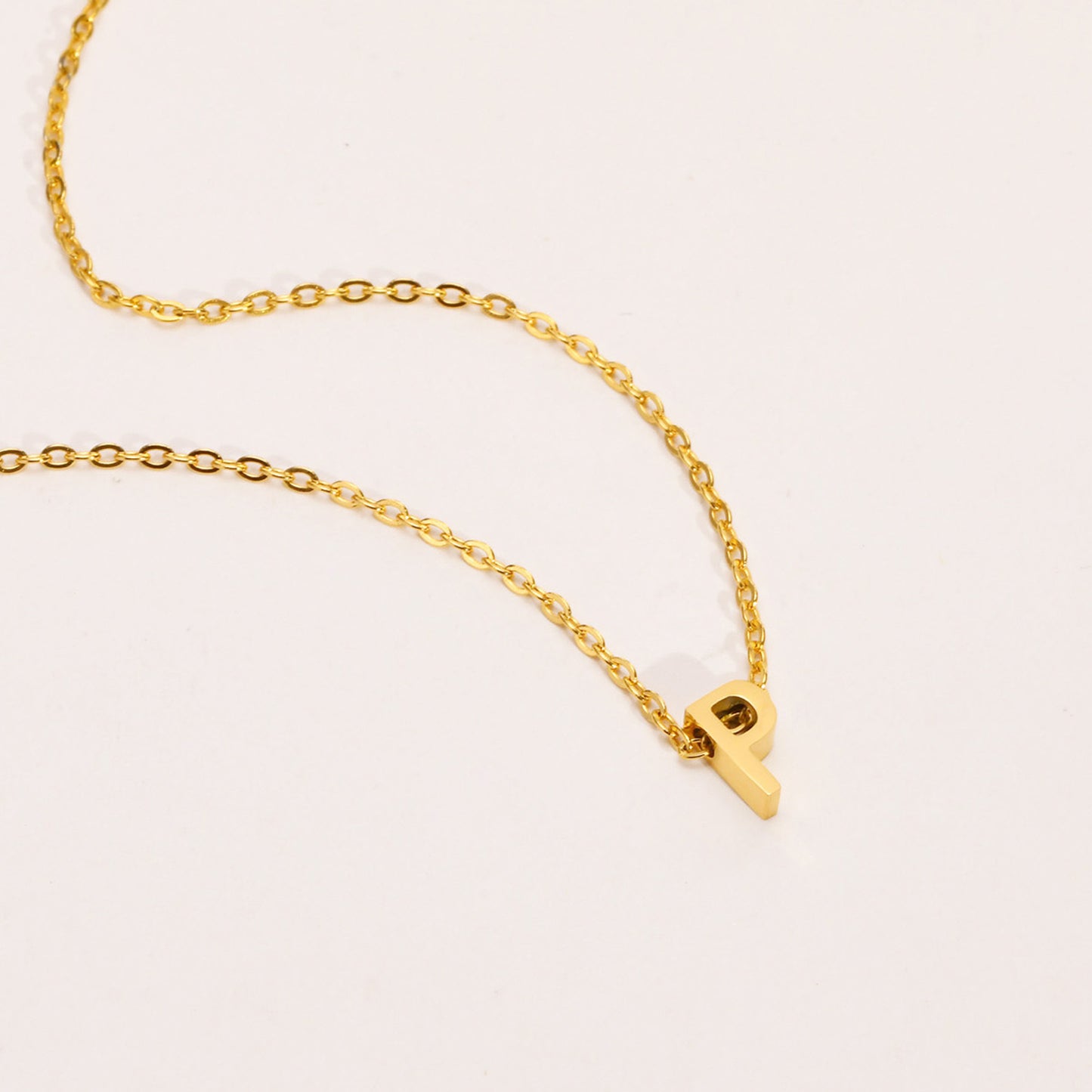 Alina Small Initial Gold Necklace