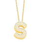 Cristal Bubble Initial Necklace