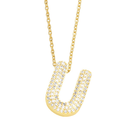 Cristal Bubble Initial Necklace