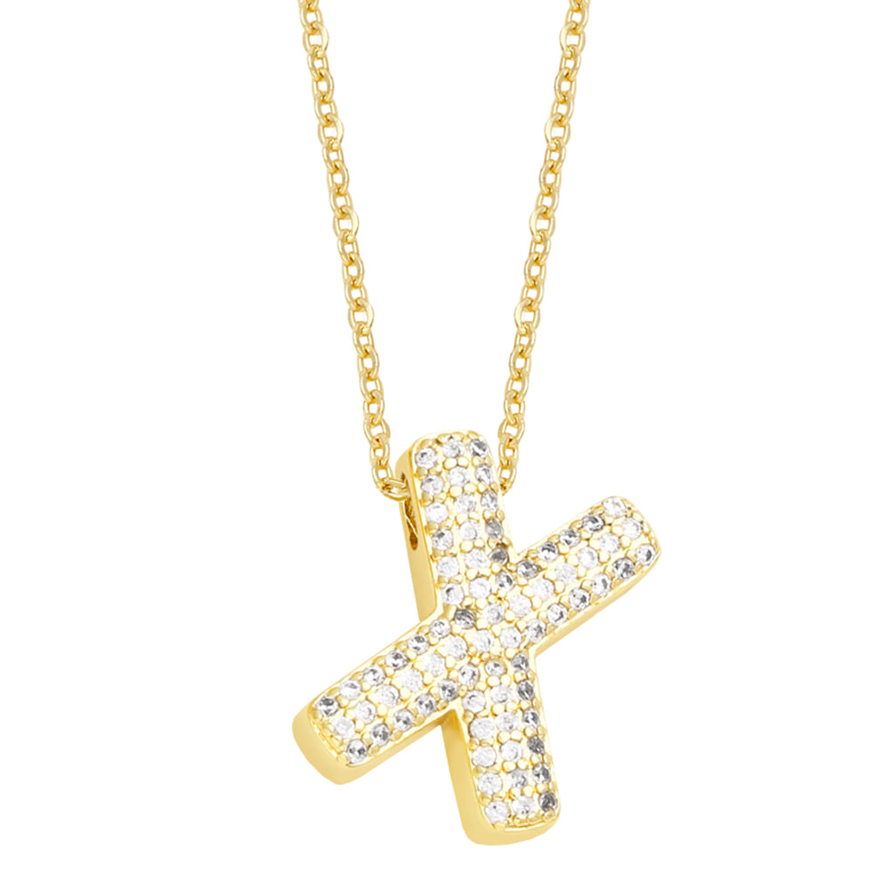 Cristal Bubble Initial Necklace