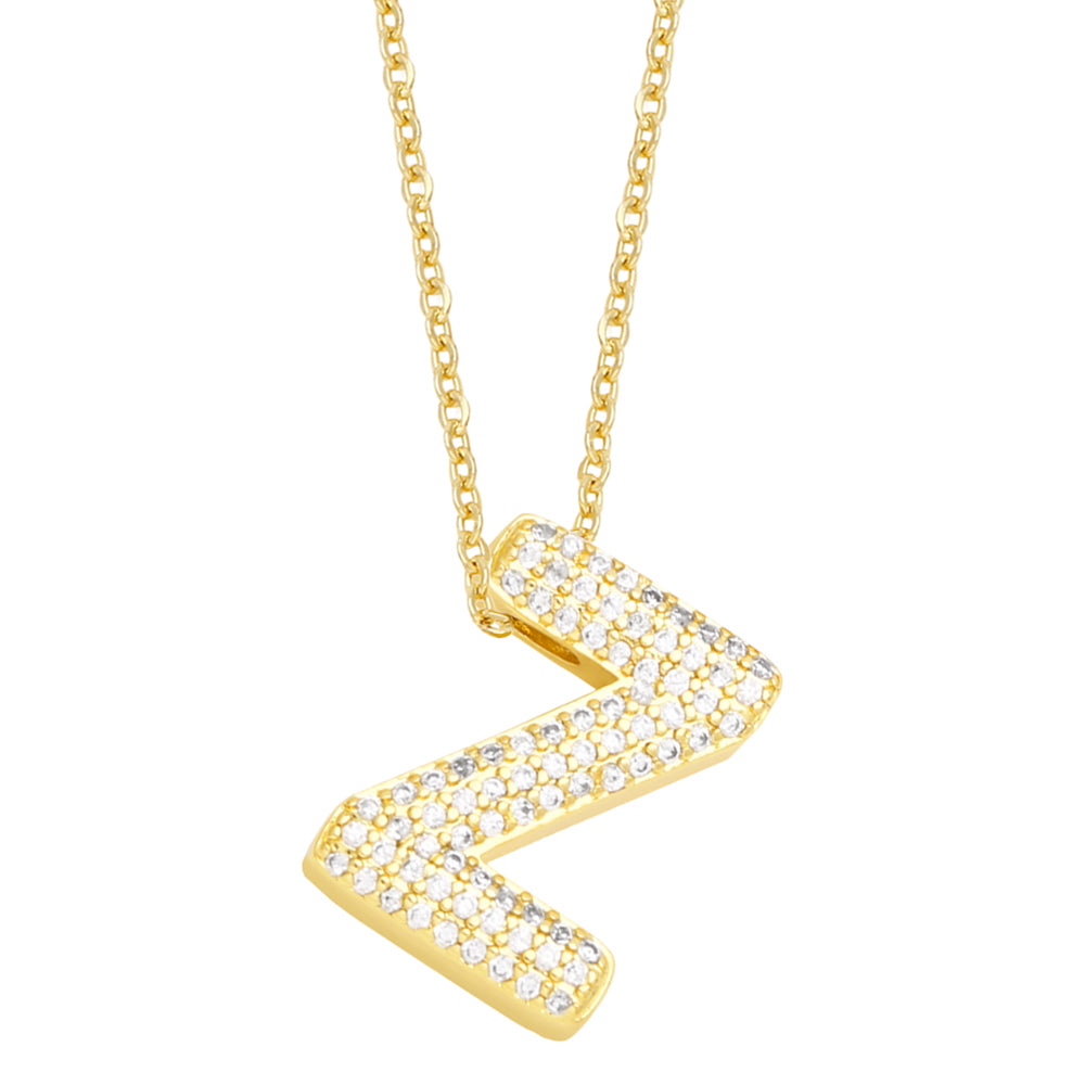 Cristal Bubble Initial Necklace