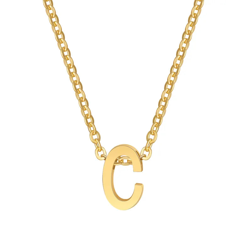 Alina Small Initial Gold Necklace