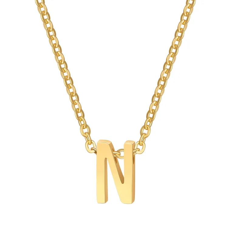 Alina Small Initial Gold Necklace