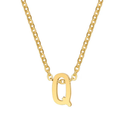 Alina Small Initial Gold Necklace