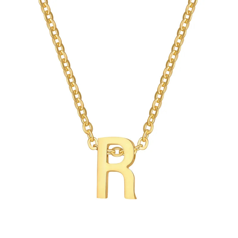 Alina Small Initial Gold Necklace