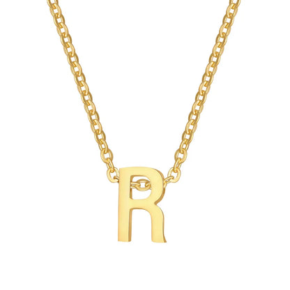 Alina Small Initial Gold Necklace