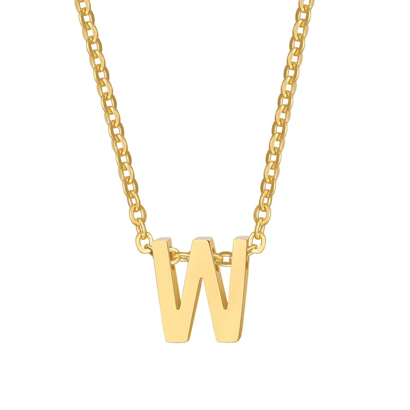 Alina Small Initial Gold Necklace