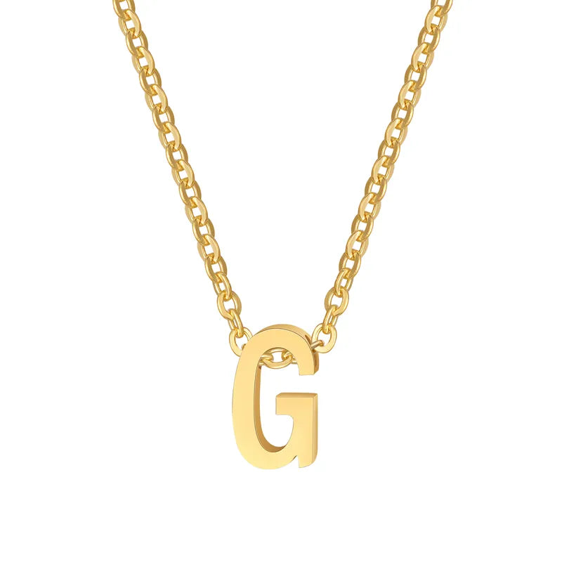 Alina Small Initial Gold Necklace