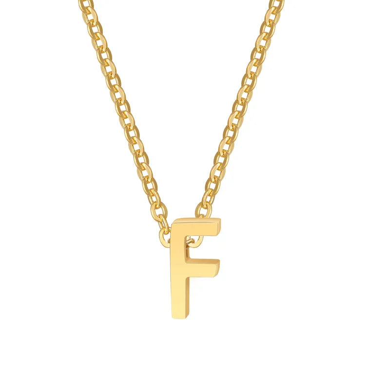 Alina Small Initial Gold Necklace