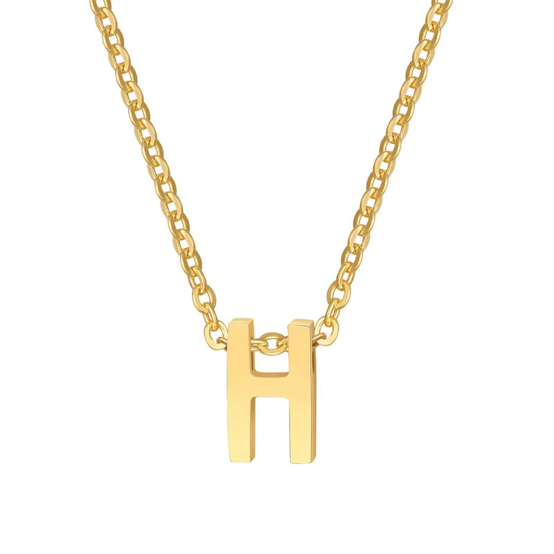 Alina Small Initial Gold Necklace