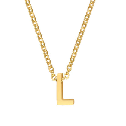 Alina Small Initial Gold Necklace