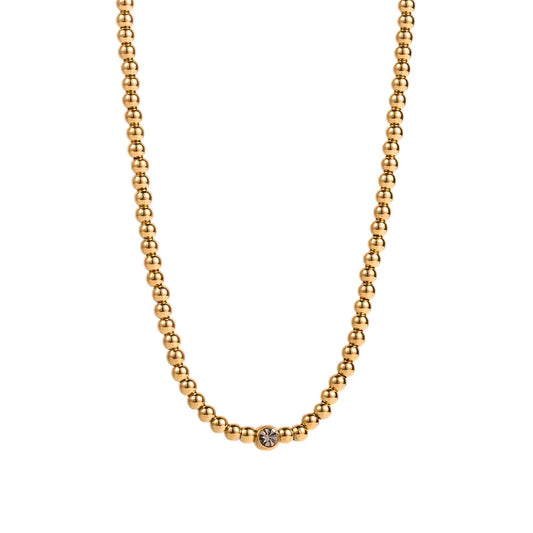 Binnaz Gold Beads Necklace